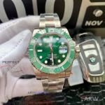 Noob Factory V9 Rolex Submariner Hulk 116610LV Green Dial 904L Steel 40 MM 3135 Automatic Watch